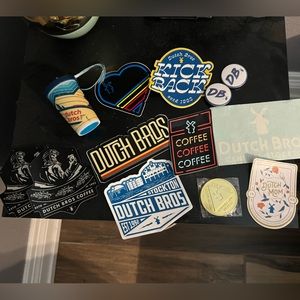Dutch Bros Stickers, Pins, and Ornament